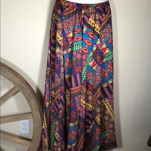 Mix Nouveau long full colorful tribal skirt Sz XL